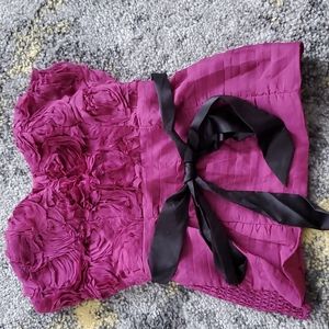 bebe corset top, strapless